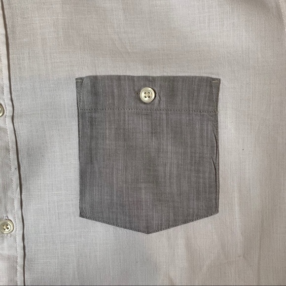 EXPRESS Collar contrast Long Sleeve Button Down - Picture 3 of 8